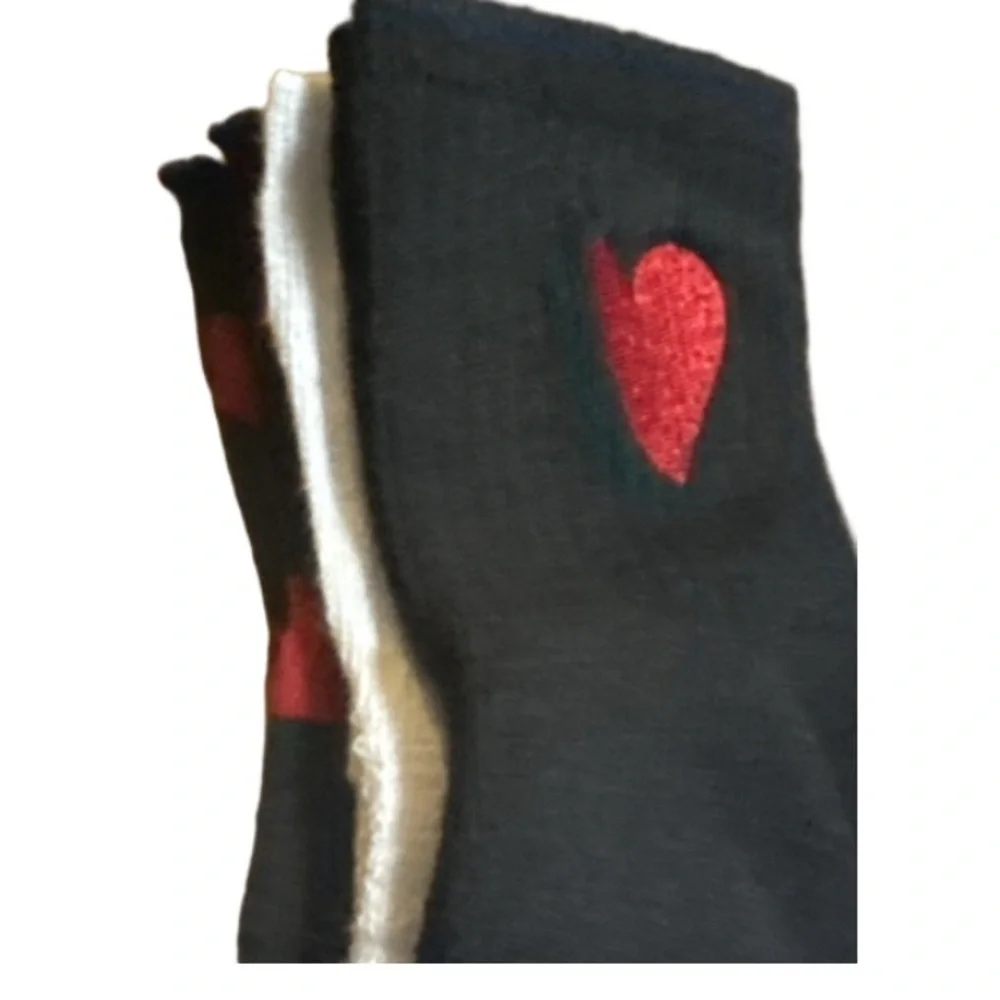 Willow & Ruby  Socks with Red Hearts 3 pack